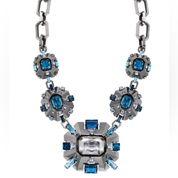 Exceptional LANVIN Atelier Swarovski XL  statement necklace W/ matching Earrings - Picture 6 of 9